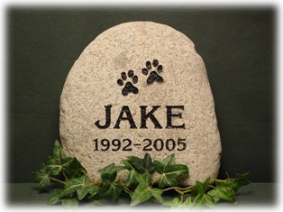 River Rock Pet Grave Marker